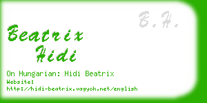 beatrix hidi business card